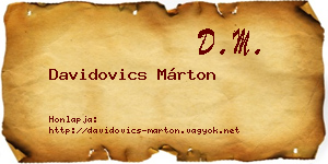 Davidovics Márton névjegykártya